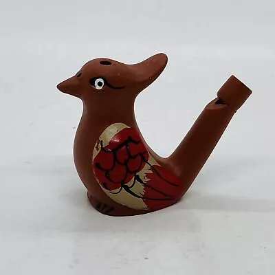 Vintage Pottery Ceramic Cardinal Bird Flute Handmade Art Music Instrument 16 • $29.74