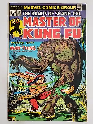 MASTER Of KUNG FU #19 (F/VF) 1974 MAN-THING COVER & APPEARANCE! BRONZE MARVEL • $0.99