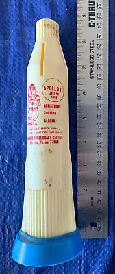 Vintage 1969 Apollo 11 Plastic Rocket Bank • $33