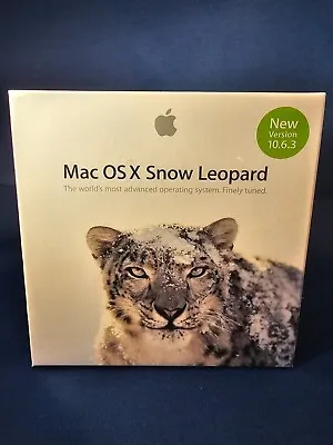 Apple Mac OS X Snow Leopard 10.6.3 Retail MC573Z/A .-= BRAND  NEW =-.  - SEALED! • $38.95