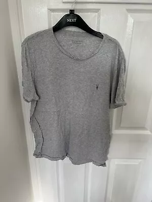 All Saints Mens  T-Shirt Crew Cotton Short Sleeve Size Large • £8