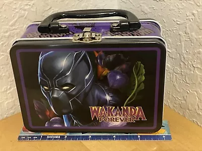 Marvel Wakanda Forever Mini Metal Lunch Box With Black Plastic Handle New 2024 • $12.50