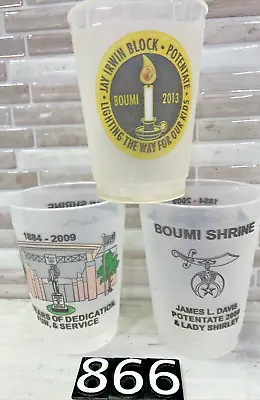 3 Masonic Boumi Shrine Cups 1884-2009 Boumi Shrine And 2013 Lighting The Way • $14.99