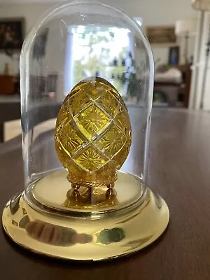 Faberge Egg Cut Crystal Canary Yellow Rare Vintage Low Number • $135