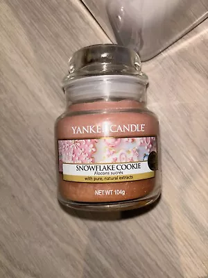 Yankee Candle Snowflake Cookie Discontinued Retired New Collectible Small Jar • £12