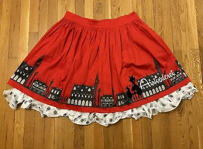 Disney Epcot Italy Arrivederci Minnie Mouse Dress Shop Skirt Circle Red Polka 2X • $92