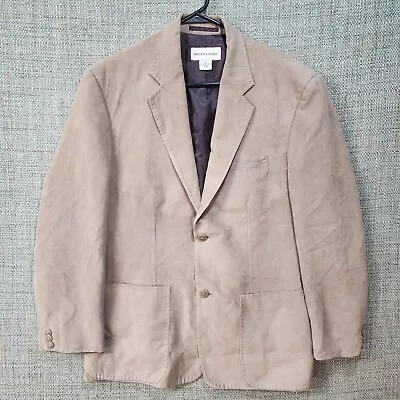 Pronto Uomo Suede Sport Coat Mens Medium Brown Blazer 2 Button • $7.50