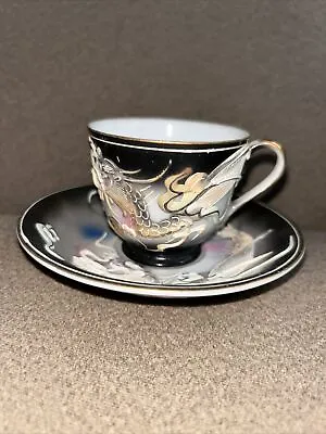 Vintage Japan Moriage Dragonware Demitasse Tea Cup & Saucer • $9.99