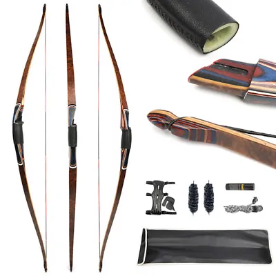 60  Triangle Longbow 20-55lbs Takedown Traditional Bow Set Archery Hunt Shooting • $366.59