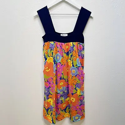 Milky Way Sz S Floral Breastfeeding Nursing Tank Midi Dress Cotton Knit • $27.05