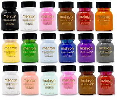 Mehron Liquid Makeup_facebodyhair Paint Special Fx_color Stage Makeup 1oz !!!! • $8.99