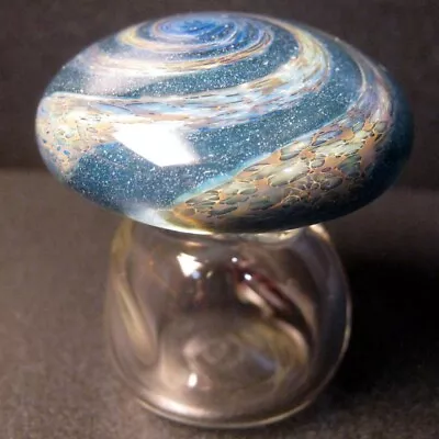 Boomwire Glass Hand Blown Mushroom Mini Paperweight Lampwork Decor Art Sculpture • $0.99