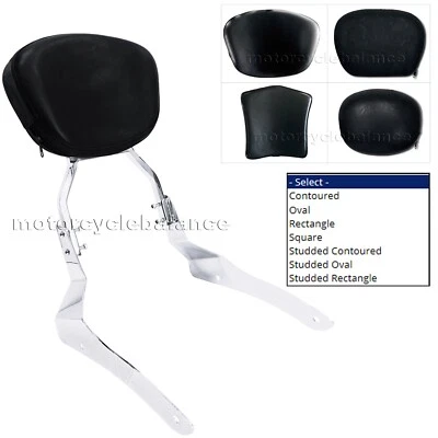 $138 • Buy Passenger Sissy Bar Backrest Back Rest For Yamaha V-Star 950 1300