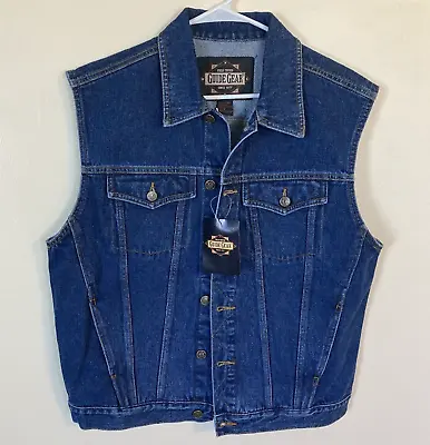 New  Denim Vest Blue  Levi Classic Style By Guide Gear • $59.95