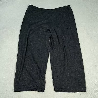 Eileen Fisher Wool Pants Women 2X Gray Cropped 100% Merino Wool Pull On • $49.99