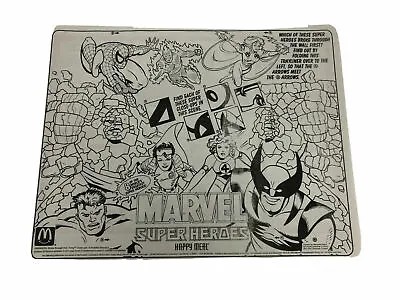 Vintage McDonald’s Tray Liner Marvel Superheroes X-Men Spider-Man Fantastic Four • $20