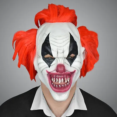 £9.50 • Buy Scream Machine Adult Psycho Clown Latex Mask Halloween Creepy Scary