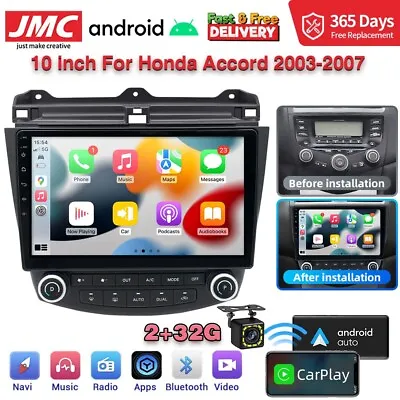 For Honda Accord 2003-2007 10  Android 12 Stereo Car Radio GPS Carplay 2+32GB FM • $149.98