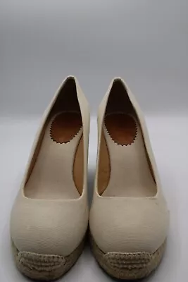 NIB J. Crew Seville Sandstone Canvas Espadrilles Women’s Size 7.5 • $49