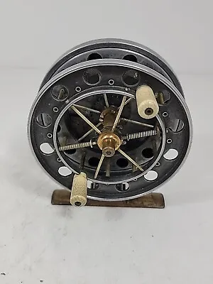 Allcocks C.1923 3 1/2   Aerial Reel #7950-T7 Alloy True Double Ventilated Logo • $1995