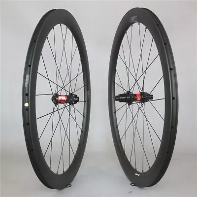 $799 • Buy 12 Speed Carbon Fiber Road Wheelset 50*25mm Wheel Tubeless XDR / Micro Spline