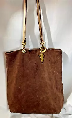 FRANCESCA VISCONTI DI MODRONE Handbag Purse Chocolate Brown Suede • $75