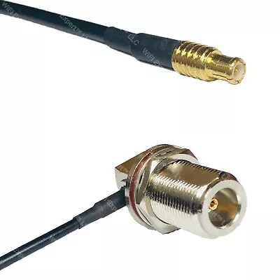 RFC100 MCX MALE To N Female Bulkhead Angle Coax RF Cable USA-Ship Lot • $10.74