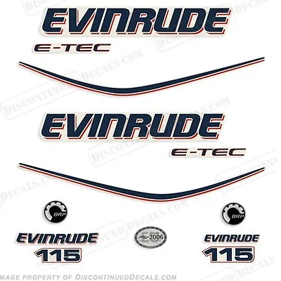 Fits Evinrude 115hp E-Tec Outboard Decal Kit - 2010 Engine Stickers • $104.95