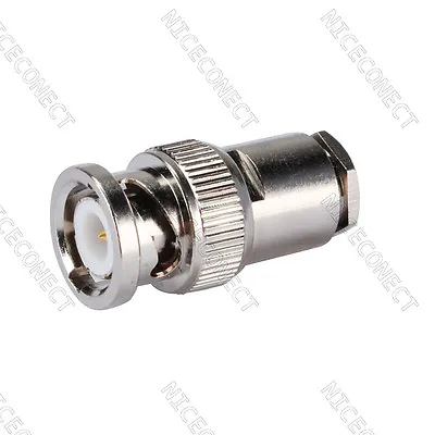 BNC Clamp Plug Male Connector For LMR195 RG58RG142RG400 KSR195 Coaxial Cable • $1.40