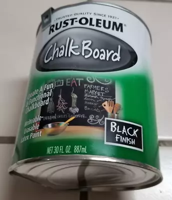 RUST-OLEUM ChalkBoard Paint BLACK Finish WRITABLE ERASABLE Latex Paint 30oz • $22.99