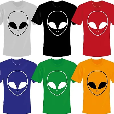 Alien Head T-Shirt UFO Face Tee - Funny Fancy Dress Costume TSHIRT TOP HIPSTER • £9.99