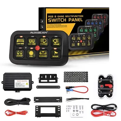 $254.99 • Buy AUXBEAM 8 Gang Switch Panel RGB Multifunction Headlight Auxiliary For Jeep Ford
