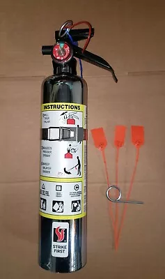 🤡🔥🧯NEW CHROME  2024 2.5lb ABC  Fire Extinguisher W/ Vehicle Bracket🤡🔥🧯 • $74.66