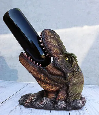 Ebros Large Prehistoric Dinosaur T-Rex Head Wine Bottle Holder 10.75  Tall Caddy • $37.99