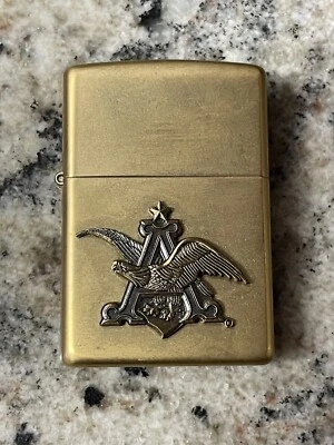 $129 • Buy ZIPPO BUDWEISER ANHEUSER BUSCH EAGLE BRASS LIGHTER 1999 Unfired Sticker Intact