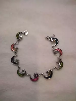 Multi-Color Half Moon & Stars Themed Bracelet • $3.50