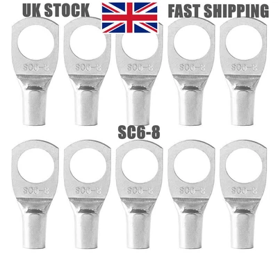 £2.99 • Buy Copper Tube Terminals Cable Ends Battery Eyelets Lug Ends Starter Ring Crimp UK