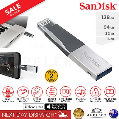 IXpand IPhone USB Memory Stick Mini Flash Drive Photo Video File Storage 16 128G • $74.15