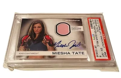 Miesha Tate Auto Fighter Worn Gear Relic Patch UFC Card PSA Autograph /275 POP 1 • $200