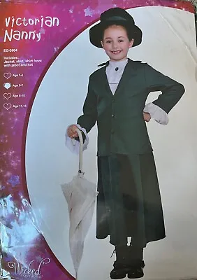 £10.99 • Buy Child VICTORIAN NANNY Mary Poppins Fancy Dress Costume Girls McPhee Age 5-10.W23
