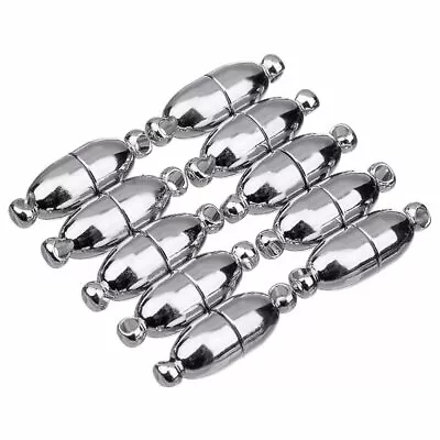 10pcs/lot 18x6mm Rhodium Color Strong Magnetic Clasps For DIY Necklace Bracelet • $9.99