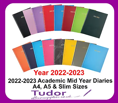 £3.99 • Buy Academic 2022 2023 Diary Student Mid Year A4 A5 Slim Week To View Day A Page