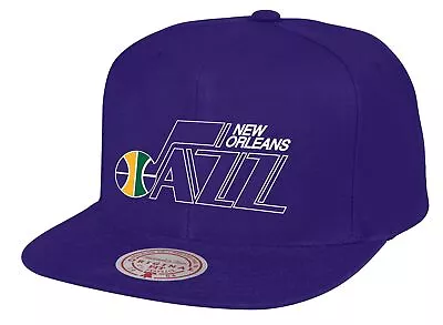 Mitchell & Ness Purple NBA New Orleans Jazz Team Ground 2.0 HWC Snapback - OSFA • $33.55