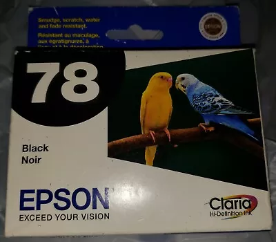 Epson 78 Black Claria Hi-Definition Inkjet Cartridge T078120 Sealed NEW See Exp • $19.99