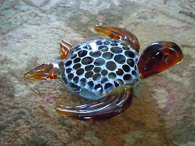 Murano Style Art Glass Spotted Sea Turtle Figurine Paperweight EUC • $20
