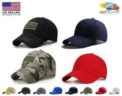 Cap Cotton Baseball Adjustable ~ Flag Military Plaid Hat Boonie Bucket Sports  • $6.95