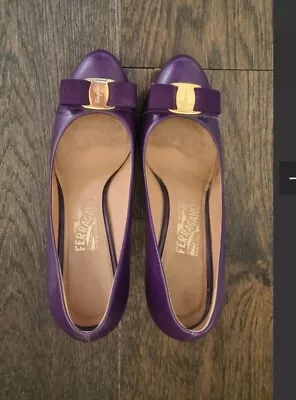 Salvatore Ferragamo Women Heels Purple 8.5 • $500