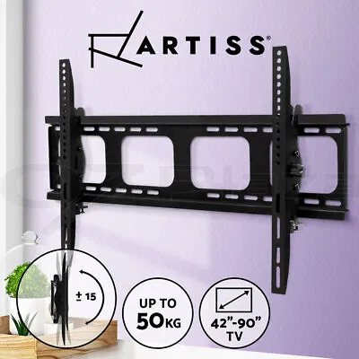 $32.95 • Buy Artiss TV Wall Mount Bracket Tilt Flat Slim Motion LED LCD 42 55 65 75 90 Inch