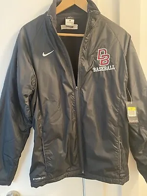 Nike Men's Dri Fit Size S Don Bosco Prep Baseball Jacket BLACK • $38.50