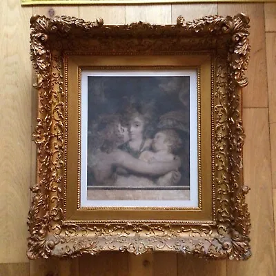 Old Vintage Antique Gilt Gesso Decorative Wooden Frame 22” X 20” Painted Copper • £135